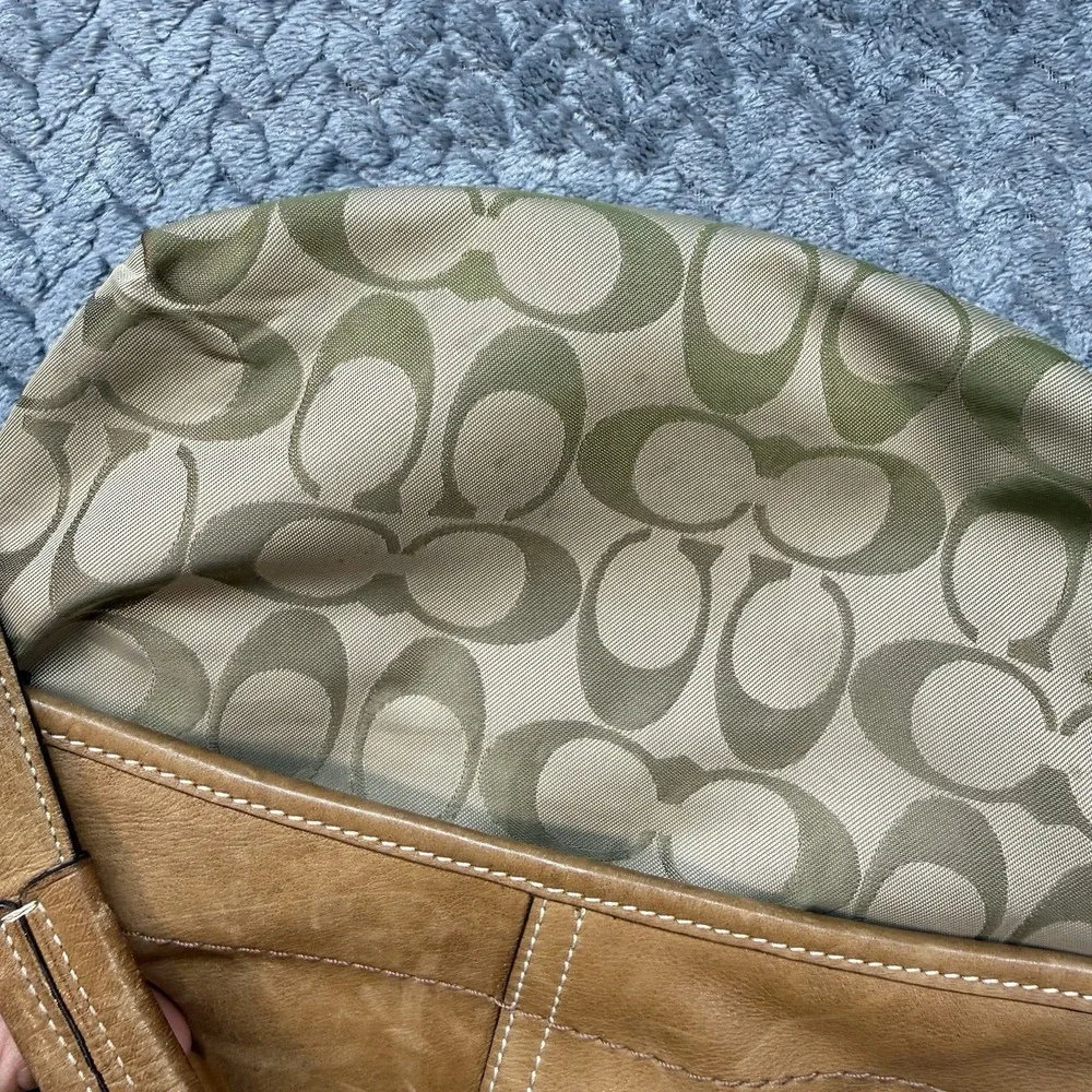 Coach Y2K Soho Hobo Shoulder Bag 9541 Tan Brown Leather Purse Hangtag Vintage